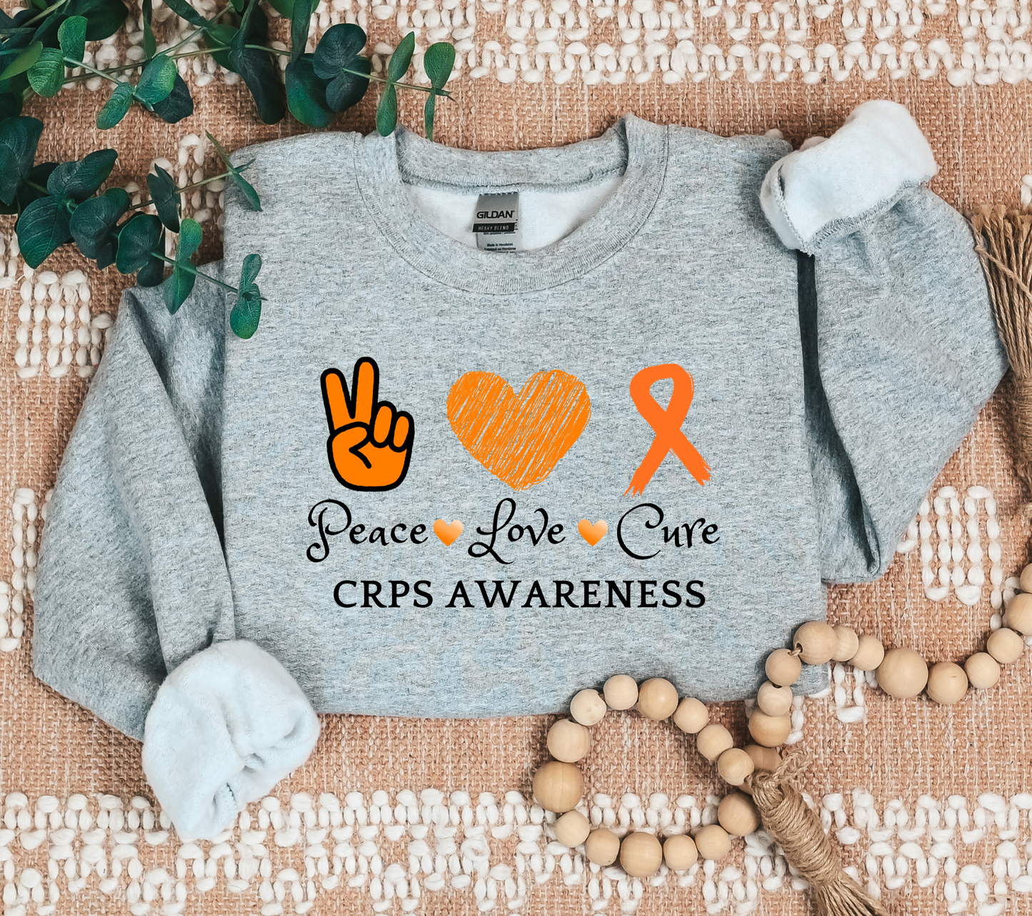 CRPS Awareness - Peace Love Cure Crewneck