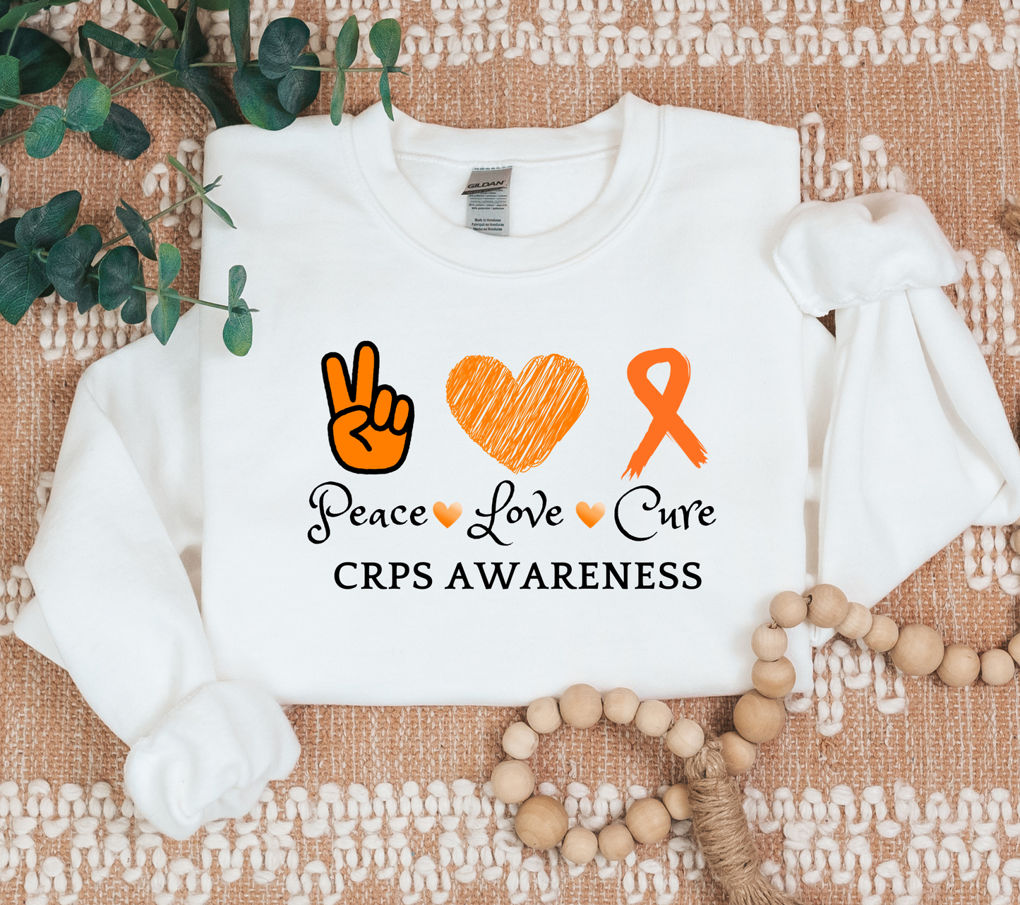 CRPS Awareness - Peace Love Cure Crewneck