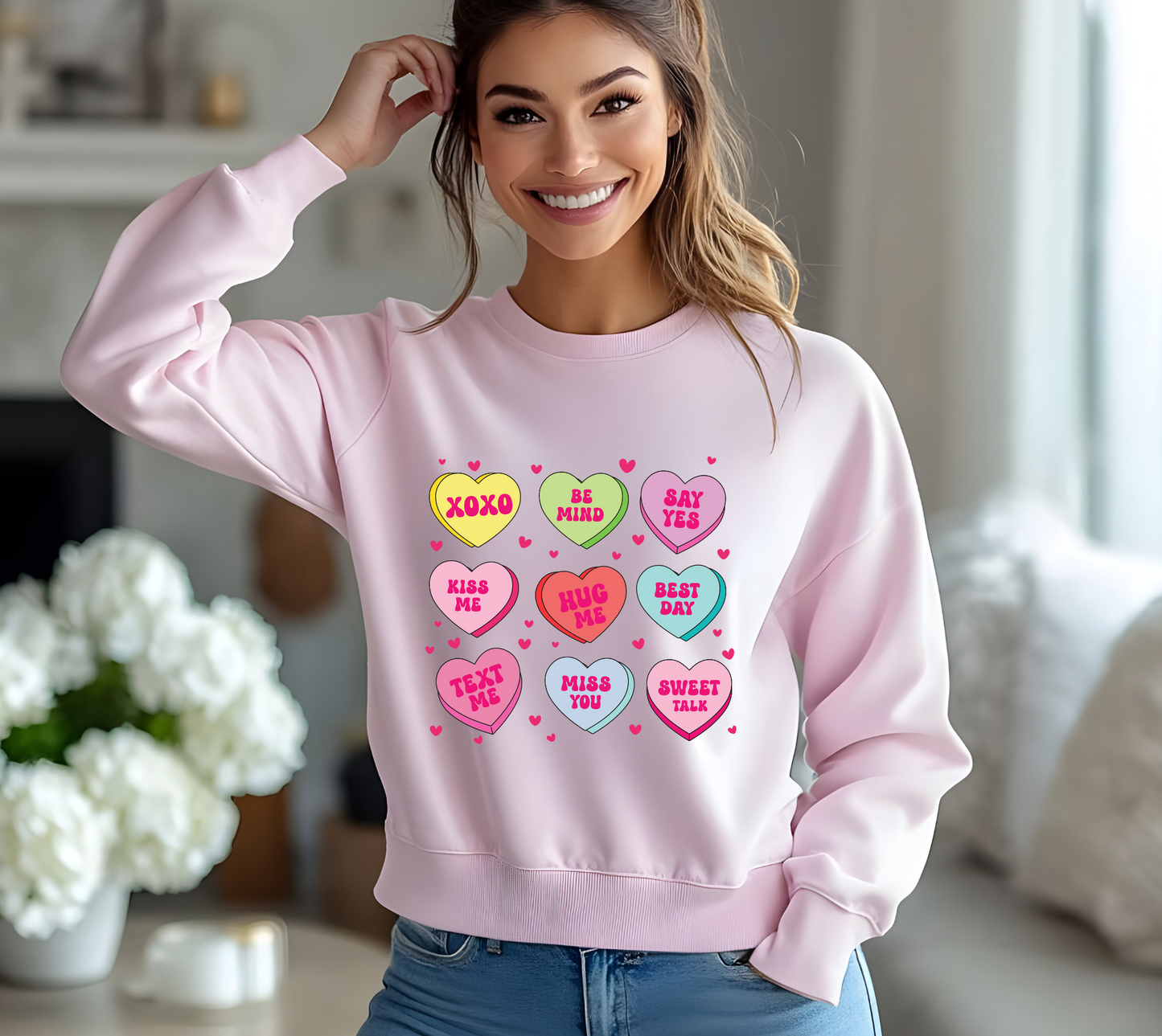 Convo Hearts Crewneck