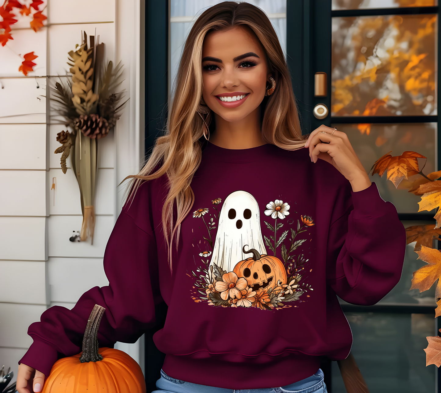 Ghost Maroon Crewneck