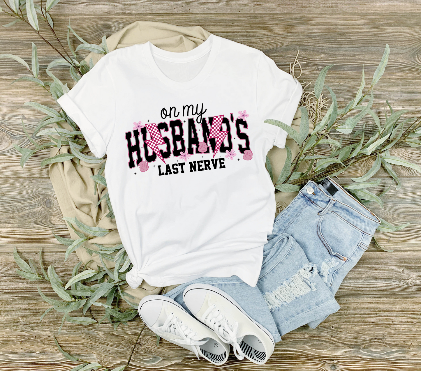 On My Husband's Last Nerve T-shirt