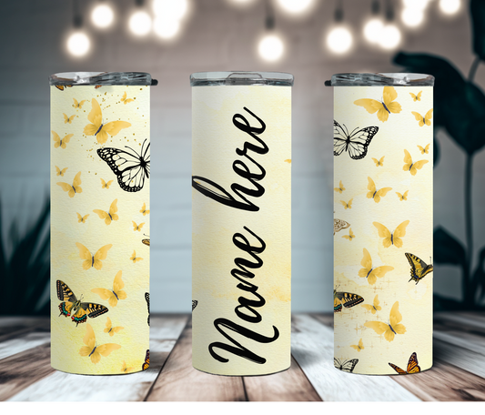 Yellow Butterfly Dream 20 oz Tumbler