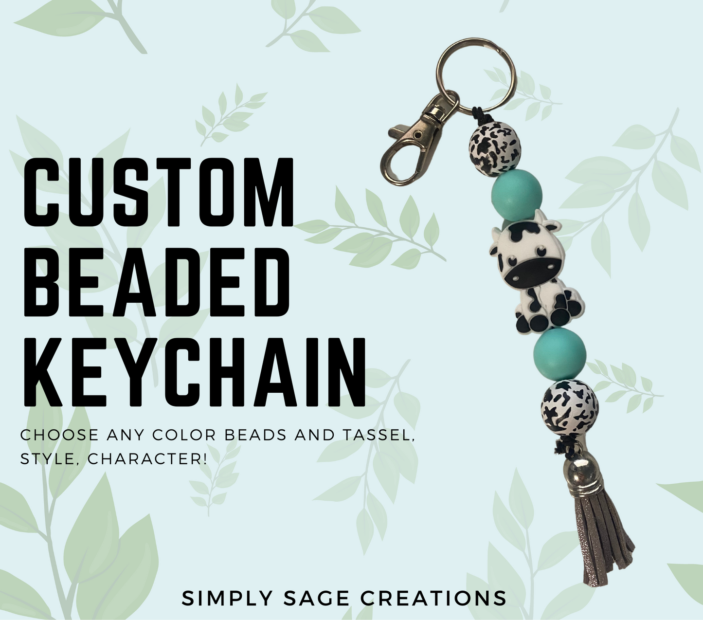 Custom Beaded Keychain