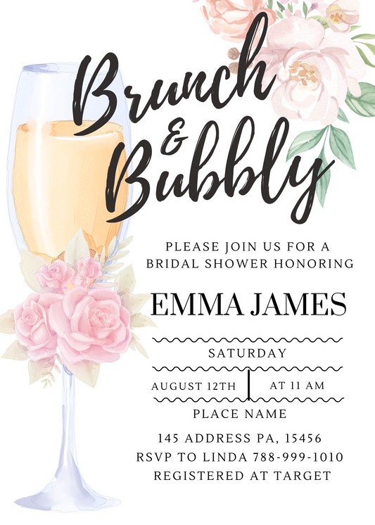 Bridal Shower Invitation - Digital Download