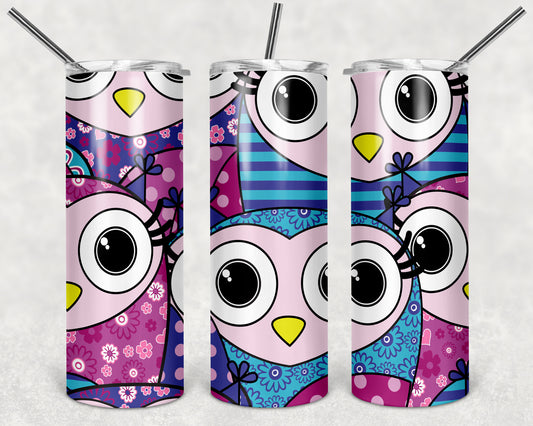 Colorful Owls 20 oz Tumbler