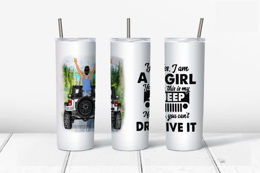 Girl and Her Jeep 20 oz Tumbler
